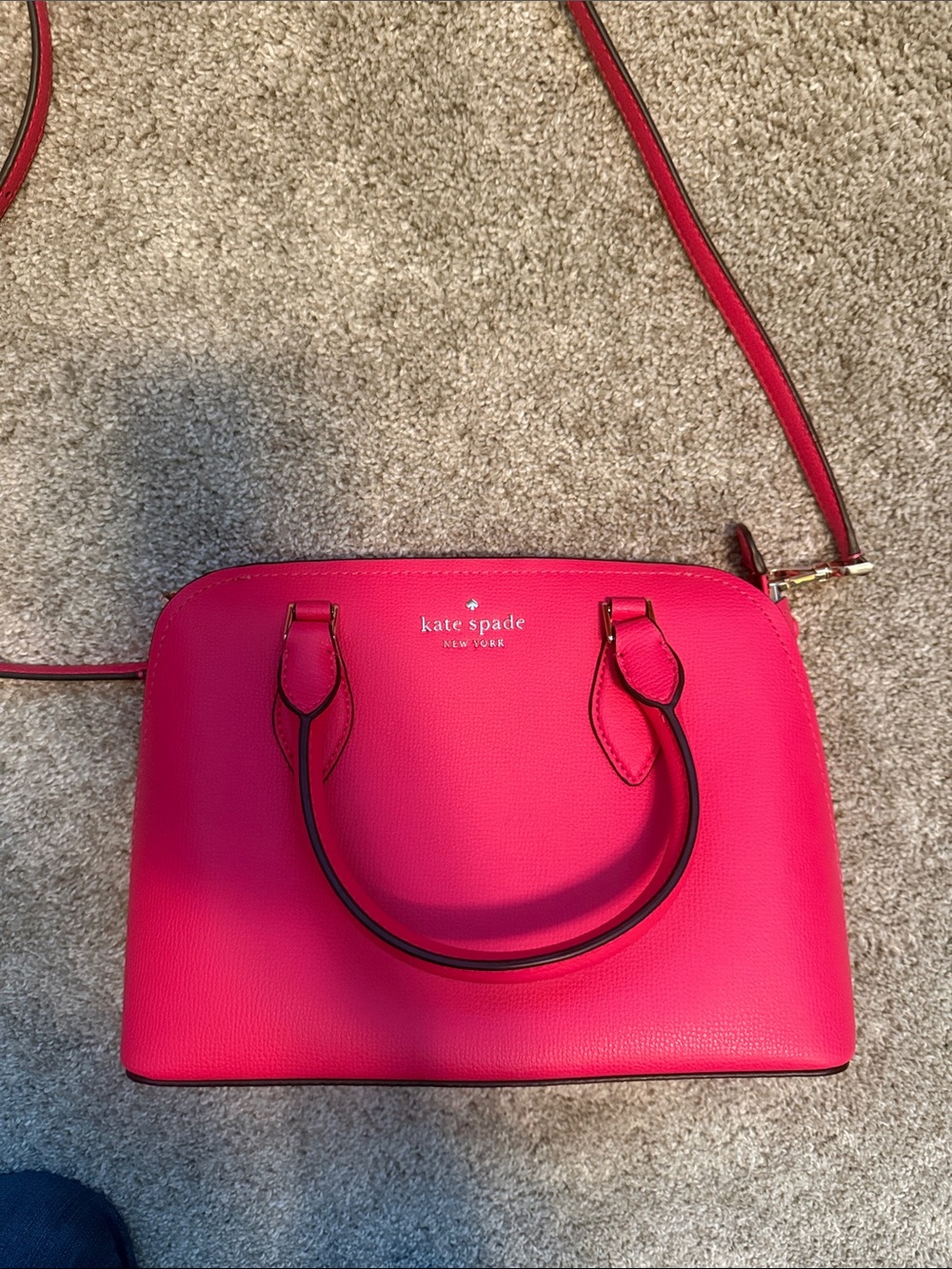 kate spade bright pink crossbody satchel